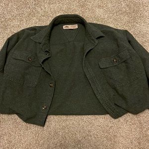 Oversized green flannel